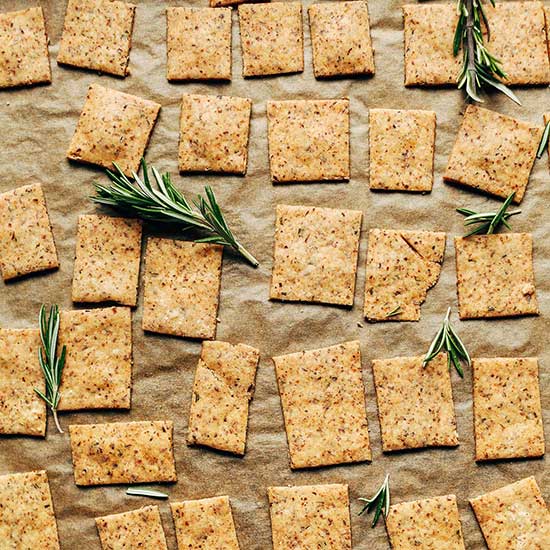 1-Bowl Vegan Gluten-Free Crackers | Minimalist Baker Recipes